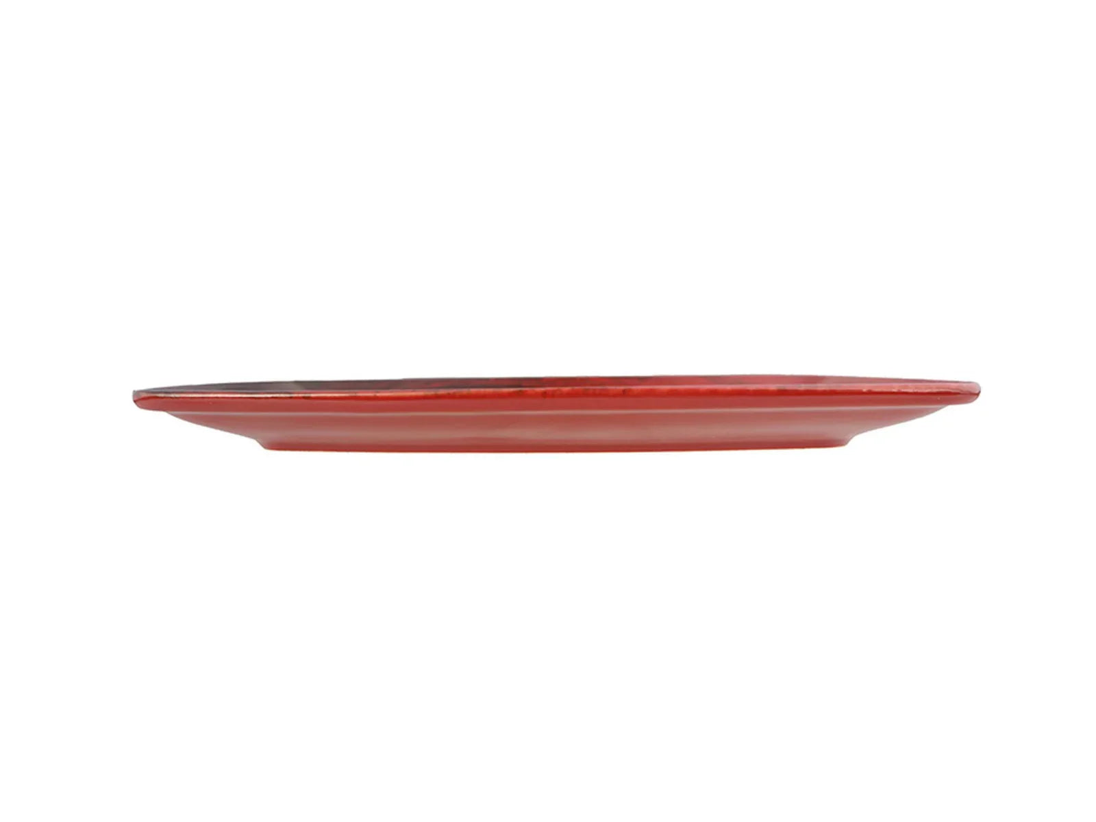 Porland Lykke 10.6" Red Rectangular Oval Plate (6/Case) | 04ALM005951
