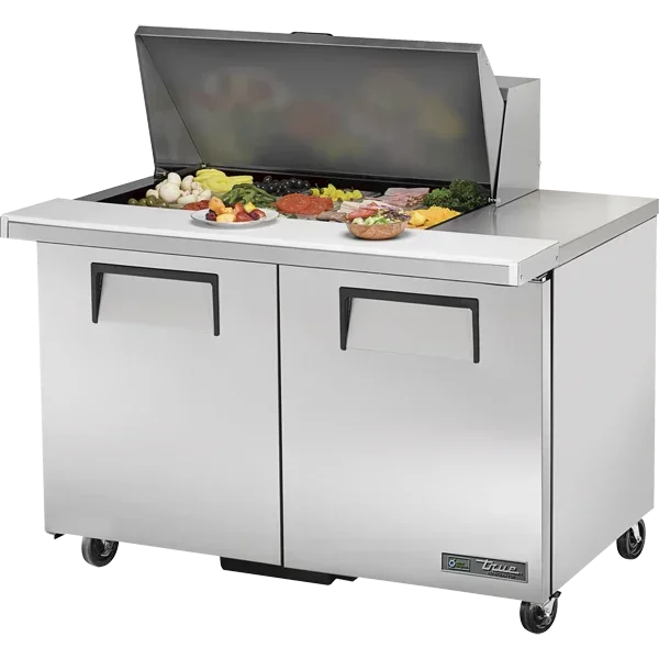 True TSSU-48-15M-B-HC | Food Prep Table | 48" Mega-Top Refrigerated Sandwich Table