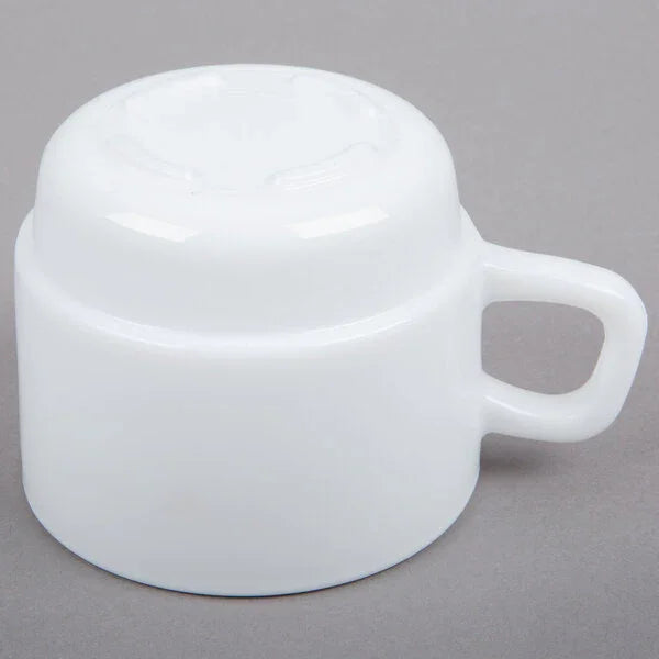 Arcoroc Restaurant White 7.5 oz Opal Glass Cup (48/Case) | 25269