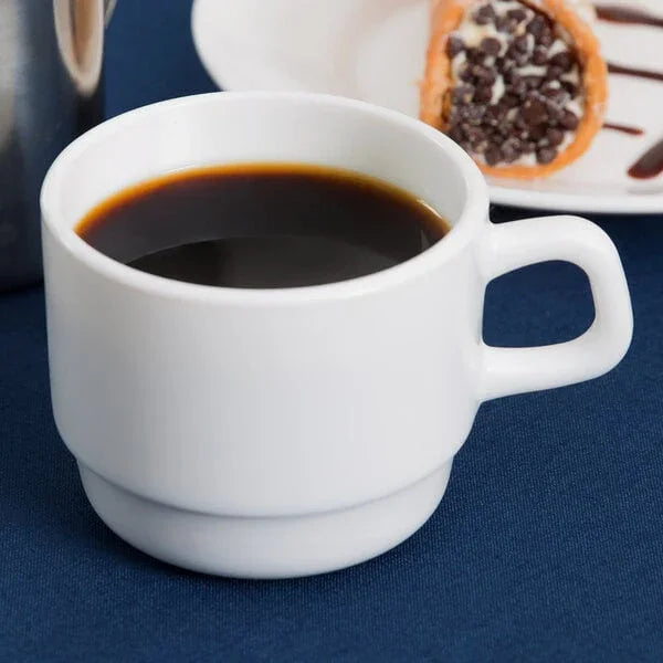 Arcoroc Restaurant White 8 oz Opal Glass Cup (36/Case) | 14611