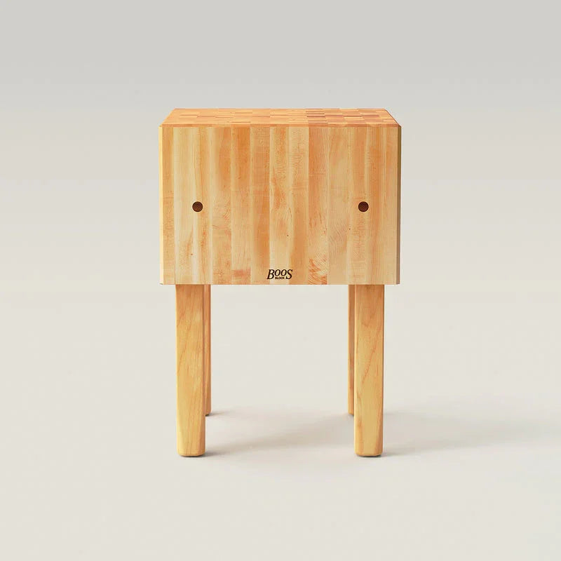 John Boos "AA" Maple Butcher Block Work Table with 16" Thick Top, 30" x 30" x 34" | AA04
