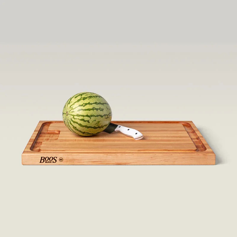 John Boos Reversible Maple Cutting Board with Juice Groove, 24" x 18" x 1.5" | AUJUS