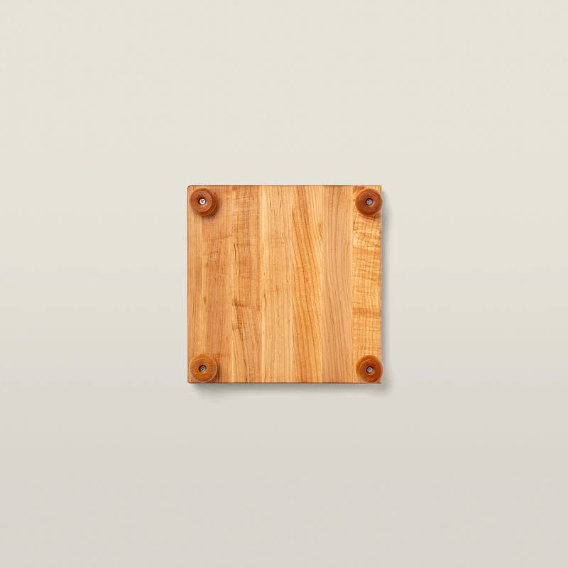 John Boos Maple Square Cutting Board with Feet, 12" x 12" x 1.5" | B12S