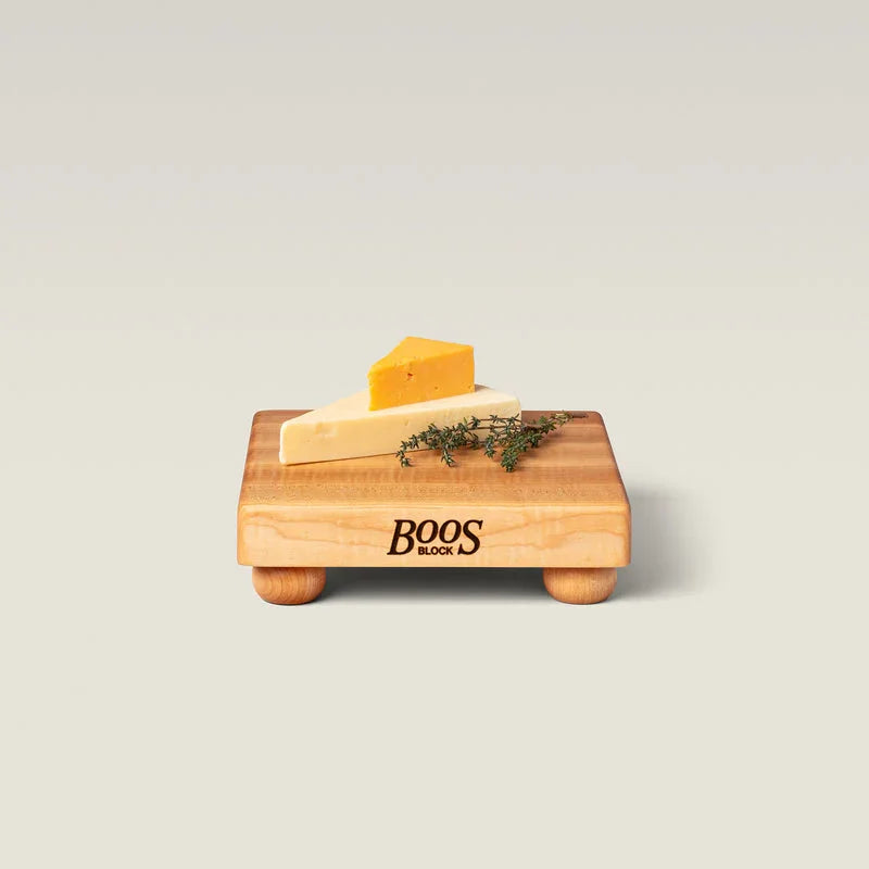 John Boos Square Maple Cutting Board with Feet 9" x 9" x 1.5" | B9S