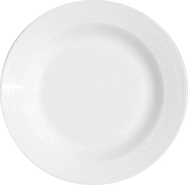 William Fine Bone BCSR.10.28 Plate, 11-1/4 in , round, wide rim, embossed, china, Solar Fine Bone