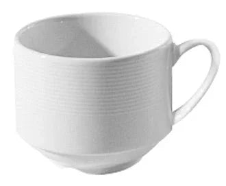 William Fine Bone BCSR.30.22 Cup, 7-3/4 oz., embossed, stackable, china, Solar Fine Bone