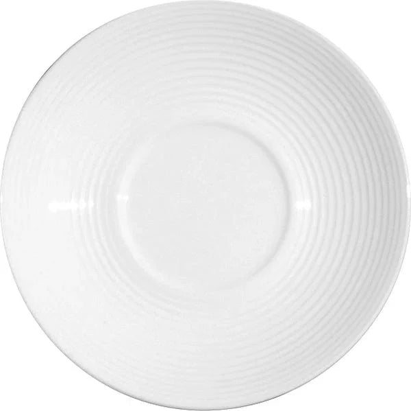 William Fine Bone BCSR.40.15 Saucer, 6 in , embossed, china, Solar Fine Bone