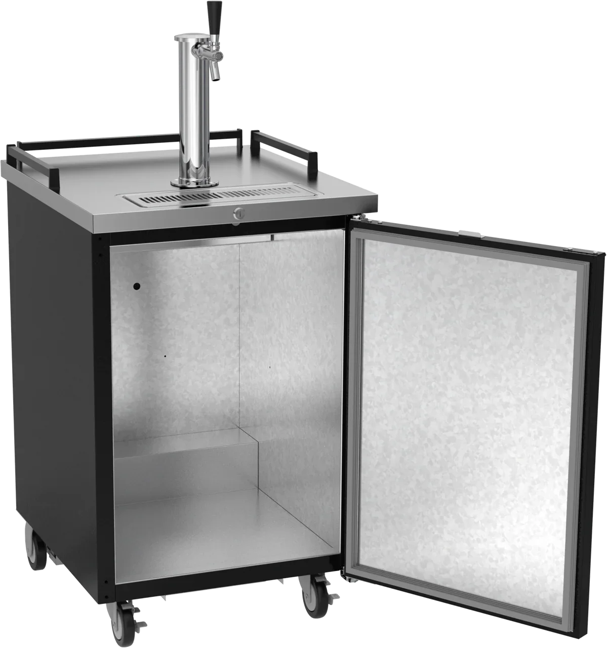 Beverage Air 24"  Draft Beer Cooler with Portable Design and Self-Closing Door, 7.66 cu. ft. | BM23HC-B