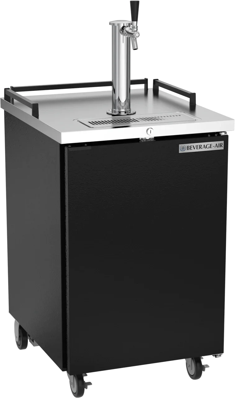 Beverage Air 24"  Draft Beer Cooler with Portable Design and Self-Closing Door, 7.66 cu. ft. | BM23HC-B