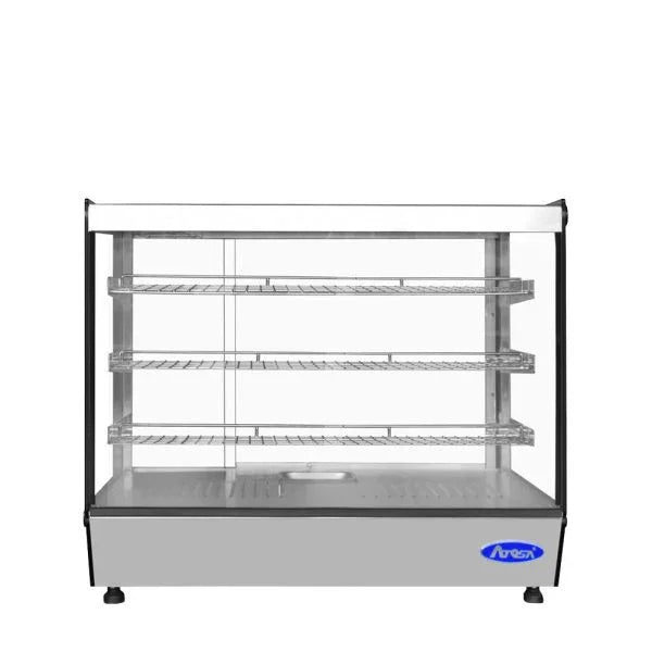 Atosa CHDS-53 | Cook Rite | 27" Glass Heated Display Case | Square Countertop | 5.3 Cu. Ft.