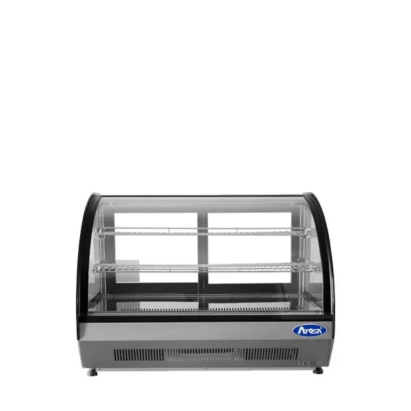 Atosa CRDC-46 | 35" Full Service Curved Glass Countertop Refrigerated Display Case | 4.6 Cu. Ft.