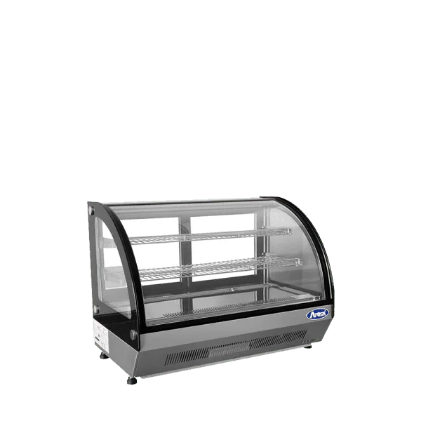 Atosa CRDC-46 | 35" Full Service Curved Glass Countertop Refrigerated Display Case | 4.6 Cu. Ft.