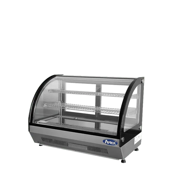 Atosa CRDC-46 | 35" Full Service Curved Glass Countertop Refrigerated Display Case | 4.6 Cu. Ft.