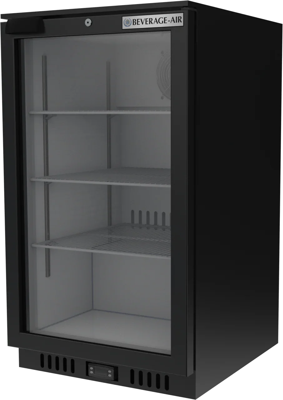 Beverage Air 21.4" Black Countertop Merchandiser Refrigerator, 5.9 cu. ft. | CT96HC-1-B