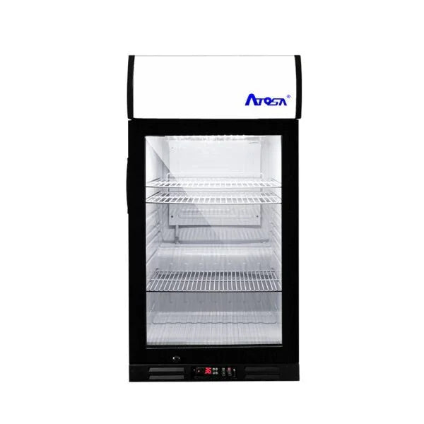 Atosa CTD-3ST | 18" 1-Glass Door Countertop Refrigerator  2.4 Cu. Ft.