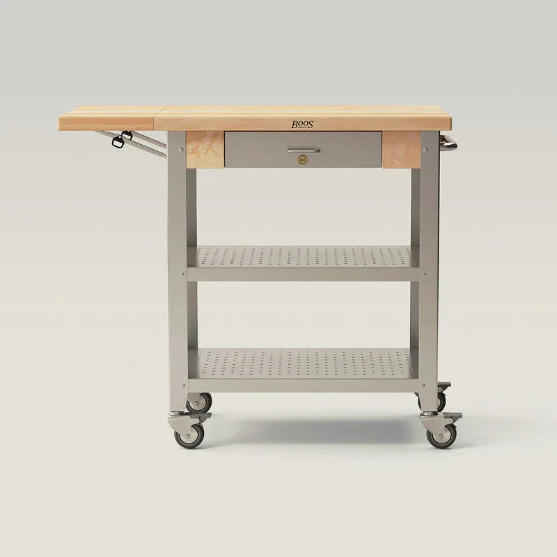 John Boos Maple Cucina Elegante Kitchen Cart (Single Drop Leaf), 40" x 20" x 35" | CUCE40