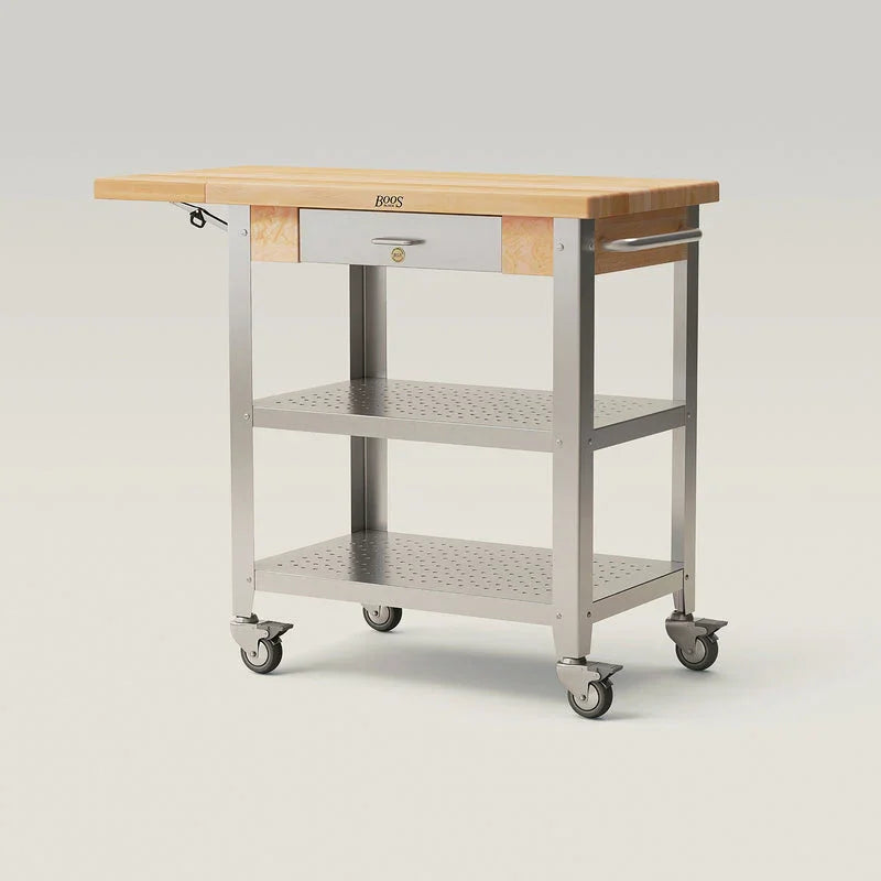 John Boos Maple Cucina Elegante Kitchen Cart (Single Drop Leaf), 40" x 20" x 35" | CUCE40