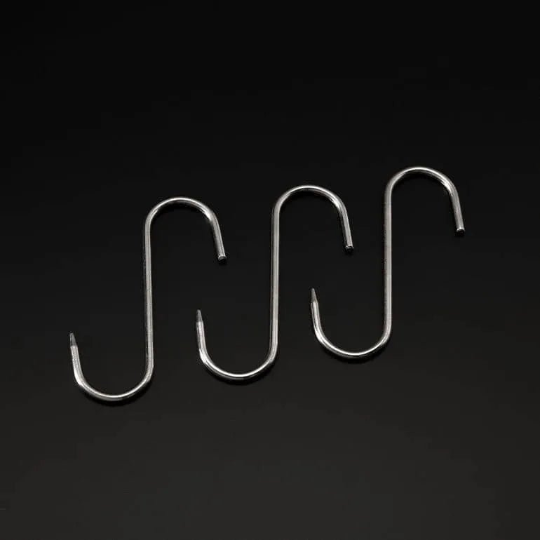 DRY AGER DU0190 S-Hooks Set with 10 Stainless Steel Hooks for Hangers