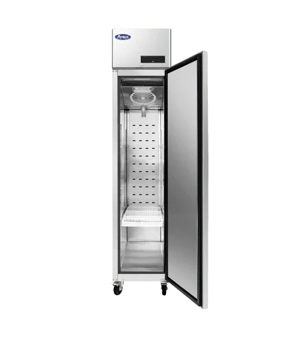 Atosa MBF15RSGR | 17" 1-Solid Door Reach-In Refrigerator  Top Mounted  13 Cu. Ft.