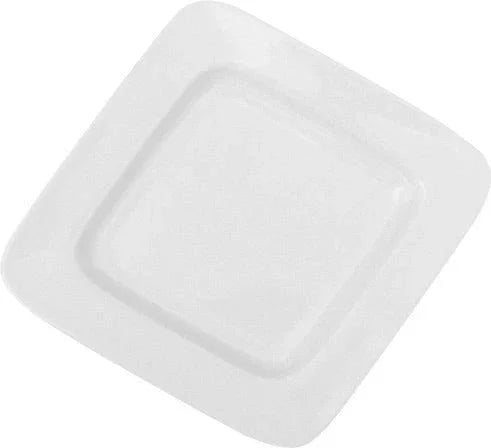 William Fine Bone JX34-A001-06 Plate, 12-1/2 in  x 12-1/2 in , square, deep, scratch resistant, oven & microwav