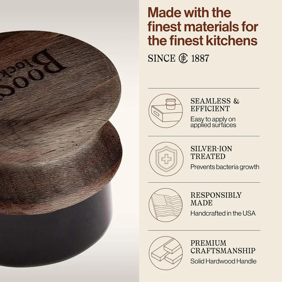 John Boos American Black Walnut Applicator for Mystery Oil and Board Cream | APPLICRND-W