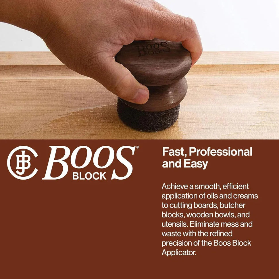 John Boos American Black Walnut Applicator for Mystery Oil and Board Cream | APPLICRND-W
