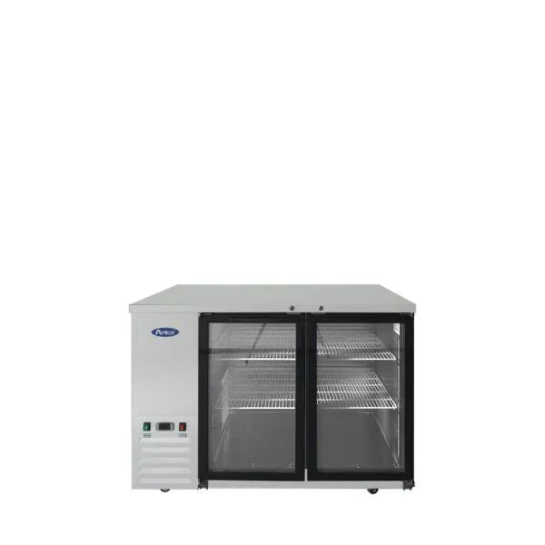 Atosa MBB48GGR | 48" 2-Glass Door Back Bar Cooler  12.9 Cu. Ft.
