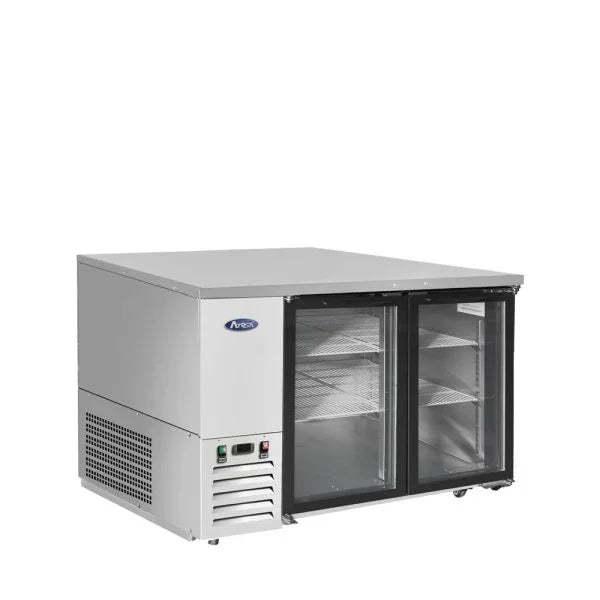 Atosa MBB48GGR | 48" 2-Glass Door Back Bar Cooler  12.9 Cu. Ft.