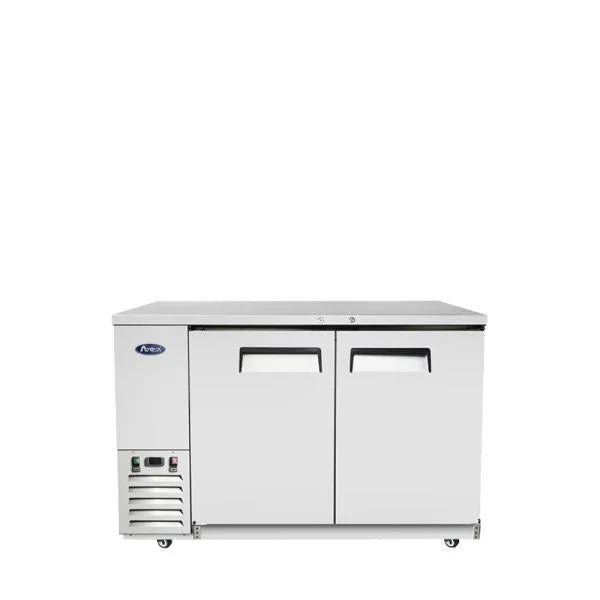 Atosa MBB59GR | 59" 2-Solid Door Back Bar Cooler | 17.3 Cu. Ft.