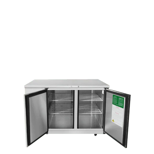 Atosa MBB59GR | 59" 2-Solid Door Back Bar Cooler | 17.3 Cu. Ft.