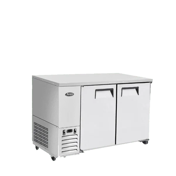 Atosa MBB59GR | 59" 2-Solid Door Back Bar Cooler | 17.3 Cu. Ft.