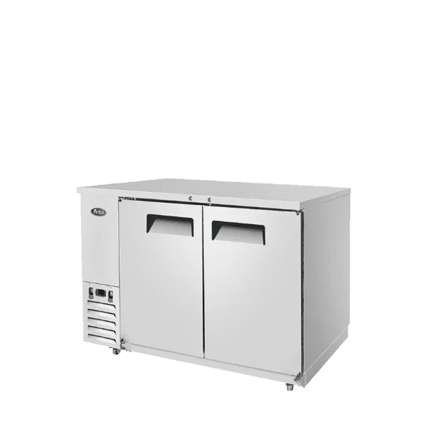 Atosa MBB59GR | 59" 2-Solid Door Back Bar Cooler | 17.3 Cu. Ft.