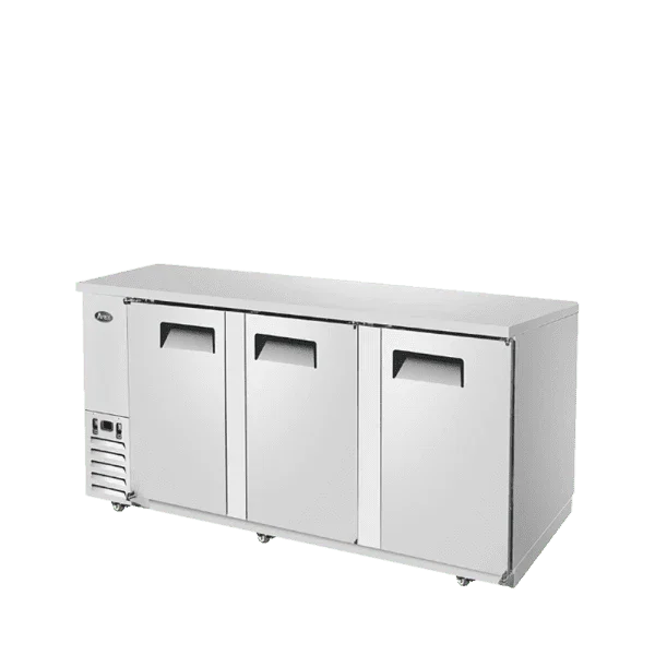 Atosa MBB90GR | 90" 3-Glass Door Back Bar Cooler  30.1 Cu. Ft.