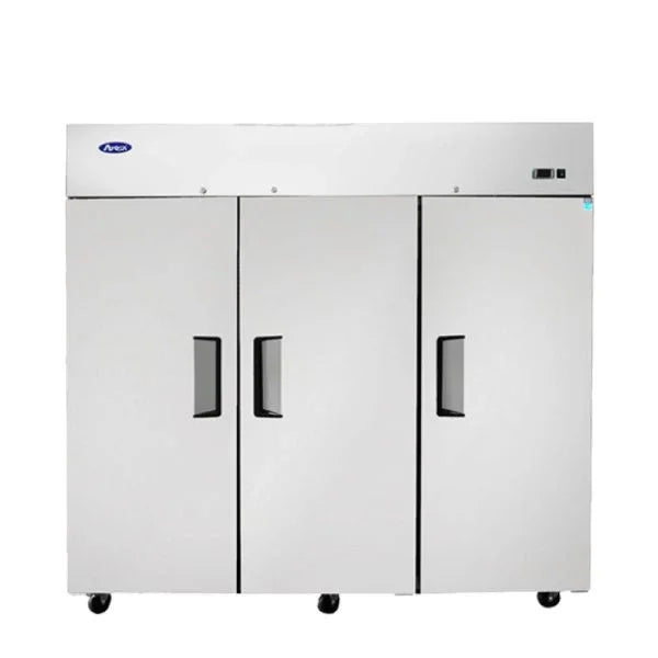 Atosa MBF8003GR | 78" 3-Solid Door Reach-In Freezer  69.2 Cu. Ft.