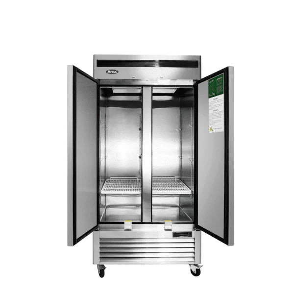 Atosa MBF8502GR | 39.5" 2-Solid Slim Door Reach-In Freezer  Bottom Mounted  28.5 Cu. Ft.