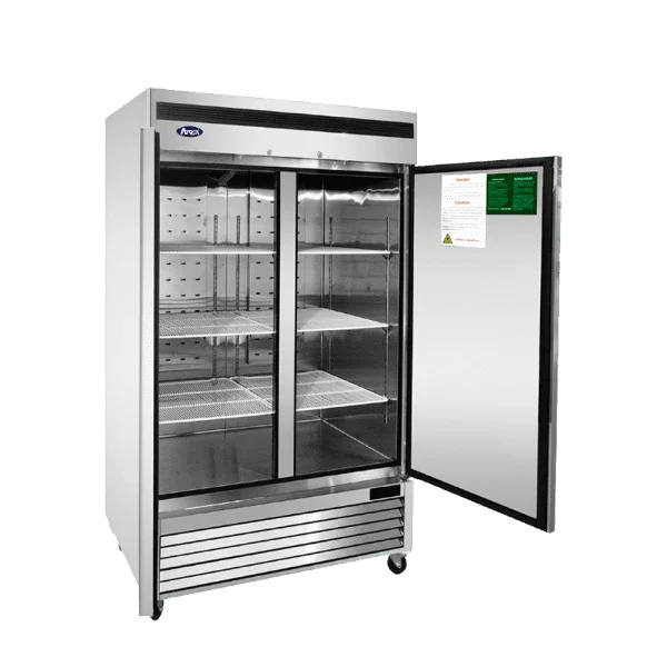 Atosa MBF8507GR | 54" 2-Solid Door Reach-In Refrigerator  Bottom Mounted  43.80 Cu. Ft.
