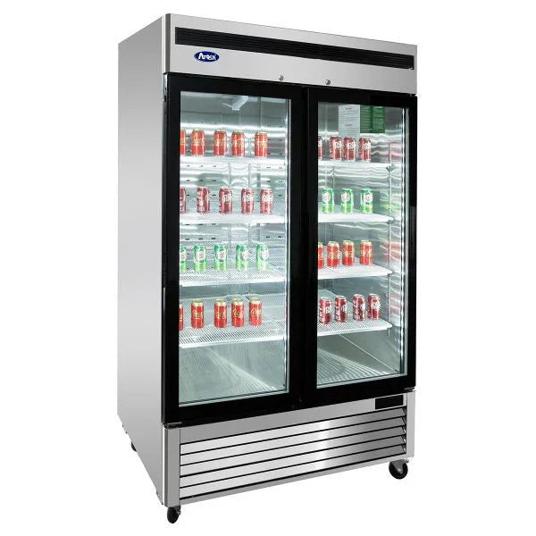 Atosa MCF8707GR | 54" 2-Glass Door Refrigerator Merchandiser  44.70 Cu. Ft.