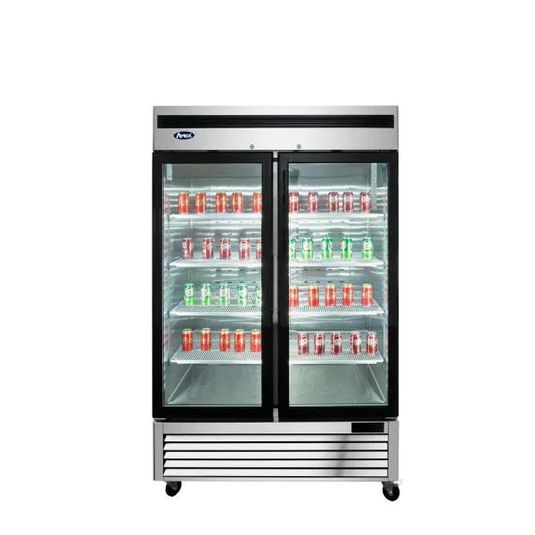 Atosa MCF8707GR | 54" 2-Glass Door Refrigerator Merchandiser  44.70 Cu. Ft.