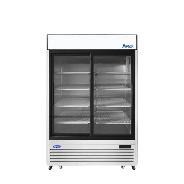 Atosa MCF8709GR | 54" 2-Sliding Glass Door Refrigerator  Bottom Mounted  44.85 Cu. Ft.