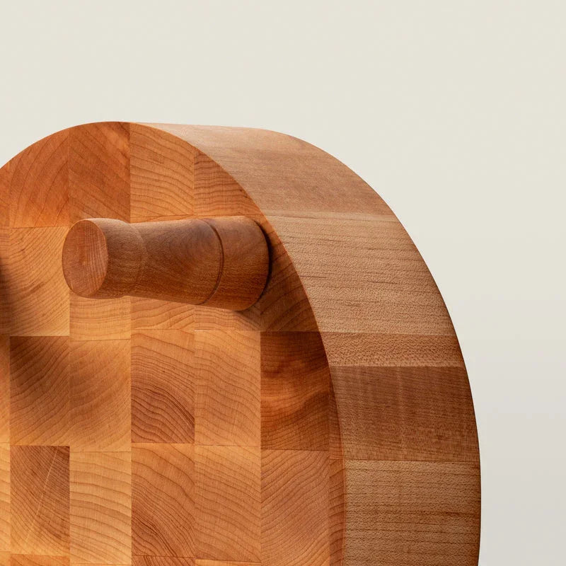 John Boos Round Maple Chopping Block with Feet 12" x 3" | MCR1