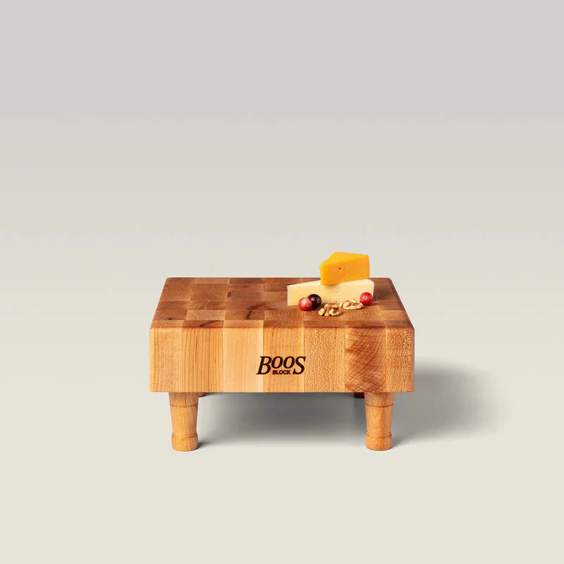 John Boos Square Maple Chopping Block with Feet 12" x 12" x 3" | MCS1