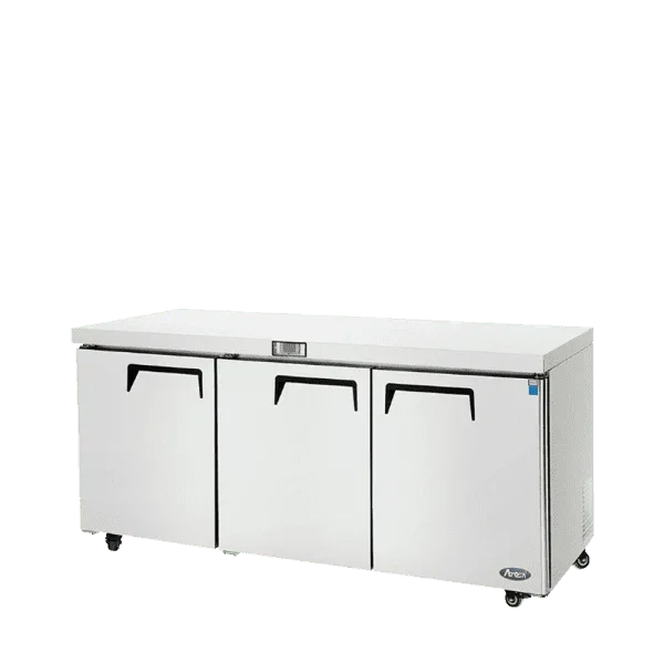 Atosa MGF8404GR | 72" 3-Door Undercounter Refrigerator  21.13 Cu. Ft.