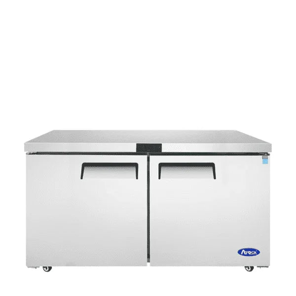 Atosa MGF8407GR | 60" 2-Solid Door Undercounter Freezer  17.2 Cu. Ft.