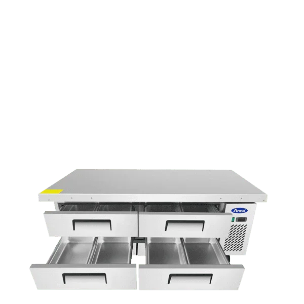 Atosa MGF8453GR | 72" 4-Drawer Refrigerated Chef Base  Two-Section
