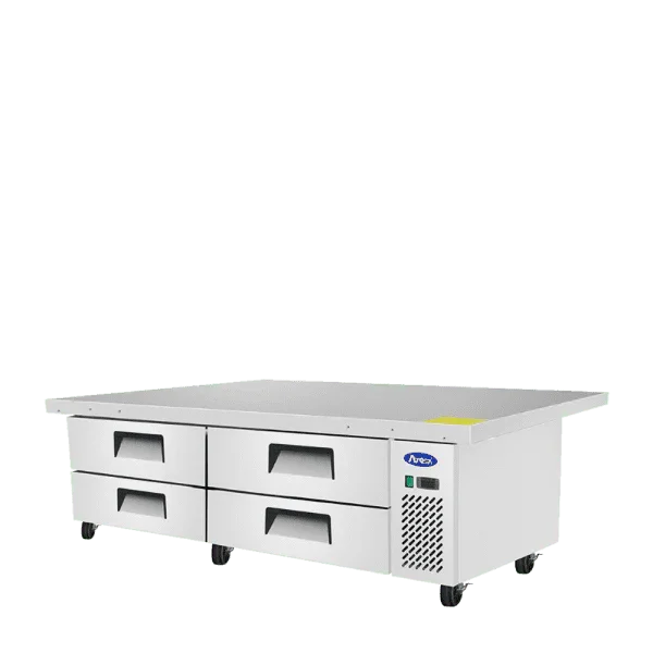 Atosa MGF8454GR | 76" 4-Drawer Refrigerated Chef Base | 12.1 Cu. Ft.