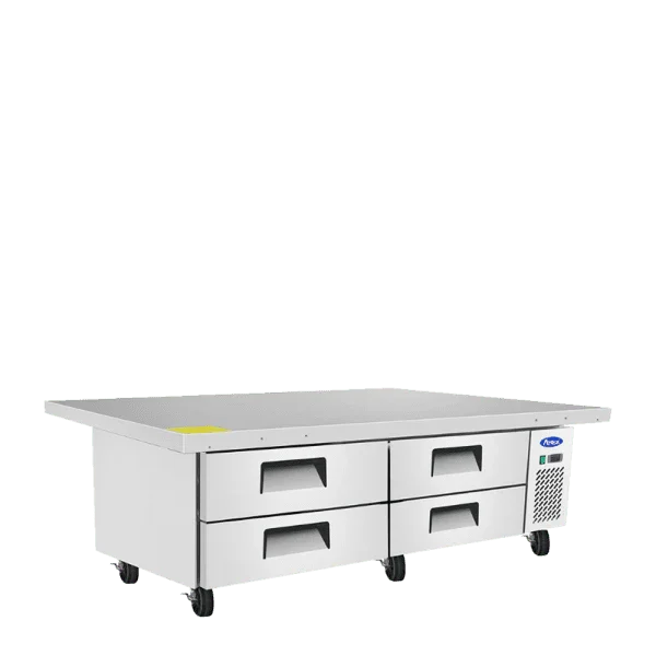 Atosa MGF8454GR | 76" 4-Drawer Refrigerated Chef Base | 12.1 Cu. Ft.