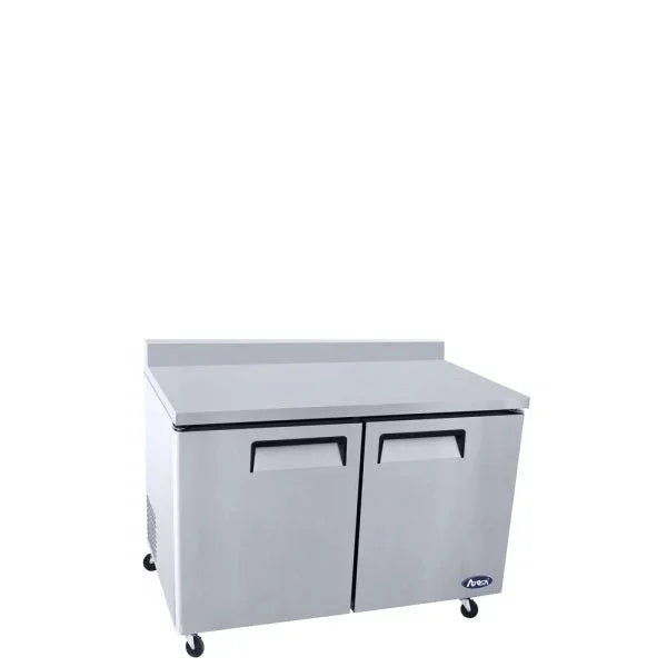 Atosa MGF8409GR | 48" 2-Door Solid Worktop Refrigerator  13.4 Cu. Ft.