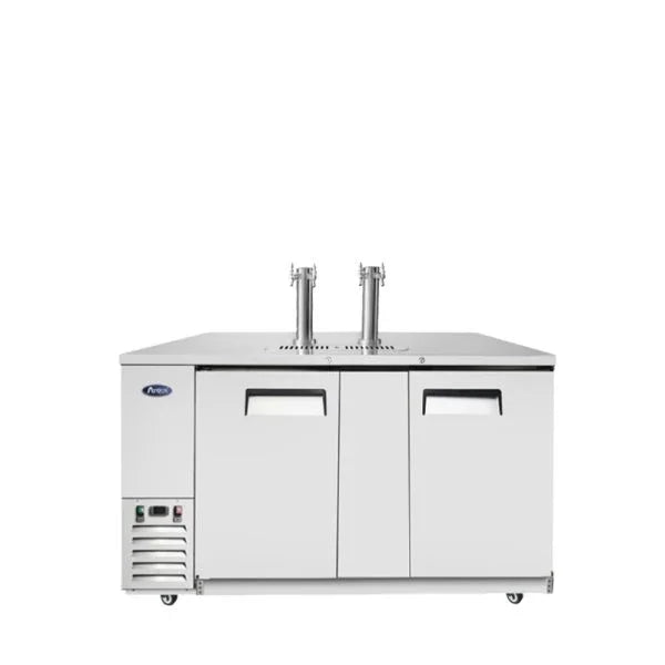 Atosa MKC68GR | 68" 3-Keg Direct Draw Keg Cooler  2 Double Taps