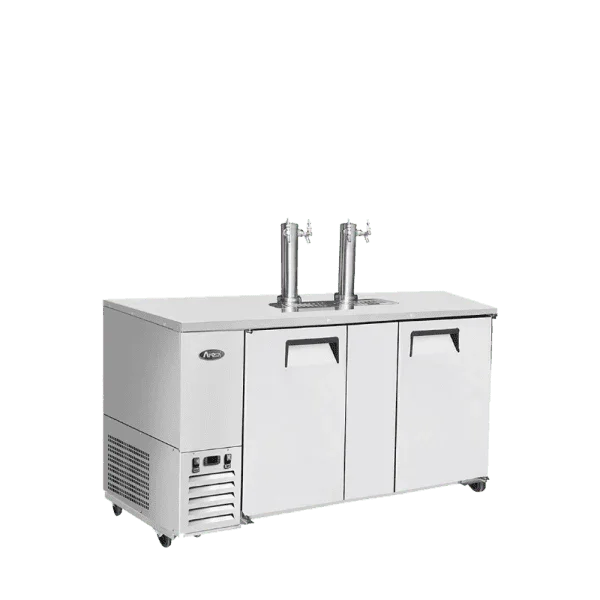 Atosa MKC68GR | 68" 3-Keg Direct Draw Keg Cooler  2 Double Taps