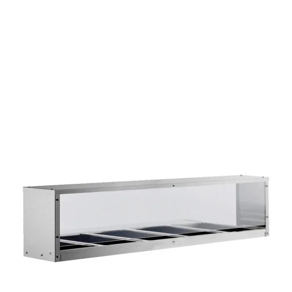Atosa MROS-5ST | Cook Rite | Overshelf/Sneezeguard | 5 Well Steam Table 18/201 Stainless Steel NSF